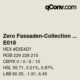 Farbcode: Zero Fassaden-Collection 335 - E018 | qconv.com