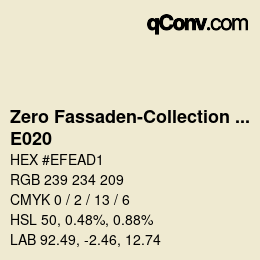 Farbcode: Zero Fassaden-Collection 335 - E020 | qconv.com