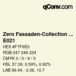 Farbcode: Zero Fassaden-Collection 335 - E021 | qconv.com