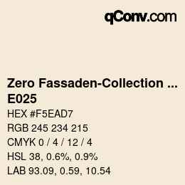 Color code: Zero Fassaden-Collection 335 - E025 | qconv.com