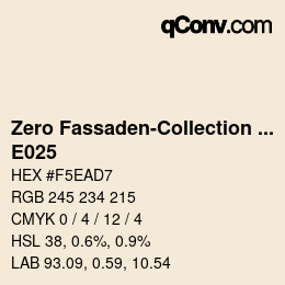 カラーコード: Zero Fassaden-Collection 335 - E025 | qconv.com