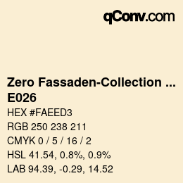 Color code: Zero Fassaden-Collection 335 - E026 | qconv.com