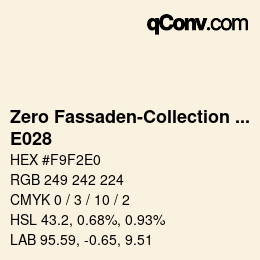 Código de color: Zero Fassaden-Collection 335 - E028 | qconv.com