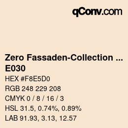 Farbcode: Zero Fassaden-Collection 335 - E030 | qconv.com