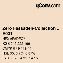 Farbcode: Zero Fassaden-Collection 335 - E031 | qconv.com