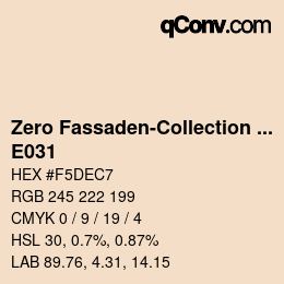 Color code: Zero Fassaden-Collection 335 - E031 | qconv.com