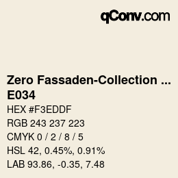 Code couleur: Zero Fassaden-Collection 335 - E034 | qconv.com