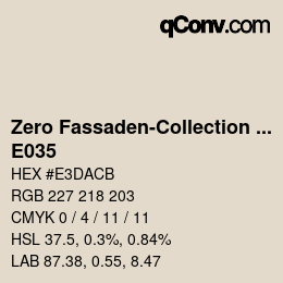 Farbcode: Zero Fassaden-Collection 335 - E035 | qconv.com