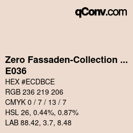 Farbcode: Zero Fassaden-Collection 335 - E036 | qconv.com