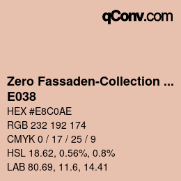 Color code: Zero Fassaden-Collection 335 - E038 | qconv.com