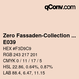 Farbcode: Zero Fassaden-Collection 335 - E039 | qconv.com