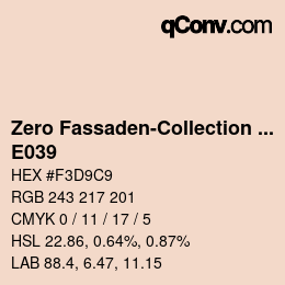 Color code: Zero Fassaden-Collection 335 - E039 | qconv.com