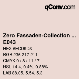 Color code: Zero Fassaden-Collection 335 - E043 | qconv.com