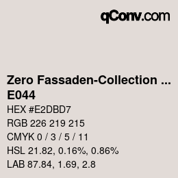 Farbcode: Zero Fassaden-Collection 335 - E044 | qconv.com