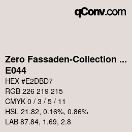 Código de color: Zero Fassaden-Collection 335 - E044 | qconv.com