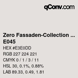 カラーコード: Zero Fassaden-Collection 335 - E045 | qconv.com