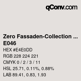 Farbcode: Zero Fassaden-Collection 335 - E046 | qconv.com