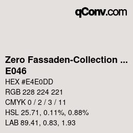 Color code: Zero Fassaden-Collection 335 - E046 | qconv.com