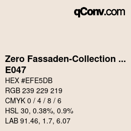 Farbcode: Zero Fassaden-Collection 335 - E047 | qconv.com