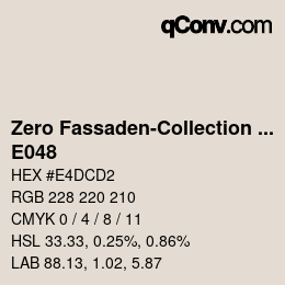 Farbcode: Zero Fassaden-Collection 335 - E048 | qconv.com