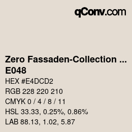 Color code: Zero Fassaden-Collection 335 - E048 | qconv.com