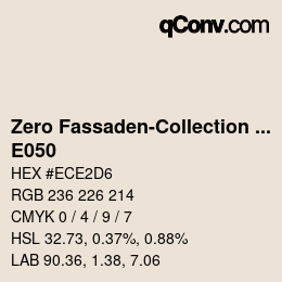 Farbcode: Zero Fassaden-Collection 335 - E050 | qconv.com