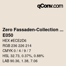 Color code: Zero Fassaden-Collection 335 - E050 | qconv.com