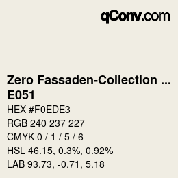 Color code: Zero Fassaden-Collection 335 - E051 | qconv.com