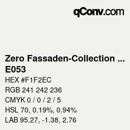 Farbcode: Zero Fassaden-Collection 335 - E053 | qconv.com