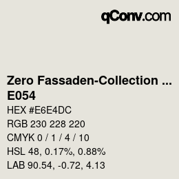 Farbcode: Zero Fassaden-Collection 335 - E054 | qconv.com