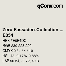 Color code: Zero Fassaden-Collection 335 - E054 | qconv.com