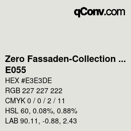 Color code: Zero Fassaden-Collection 335 - E055 | qconv.com