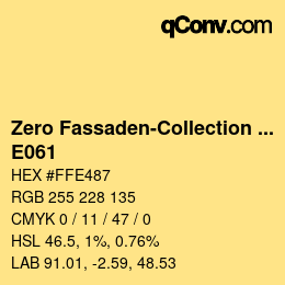 Código de color: Zero Fassaden-Collection 335 - E061 | qconv.com