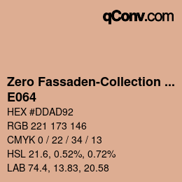 Farbcode: Zero Fassaden-Collection 335 - E064 | qconv.com