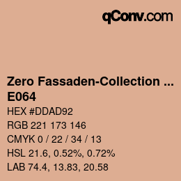 Color code: Zero Fassaden-Collection 335 - E064 | qconv.com