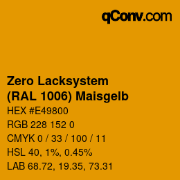 Farbcode: Zero Lacksystem - (RAL 1006) Maisgelb | qconv.com