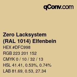 Código de color: Zero Lacksystem - (RAL 1014) Elfenbein | qconv.com