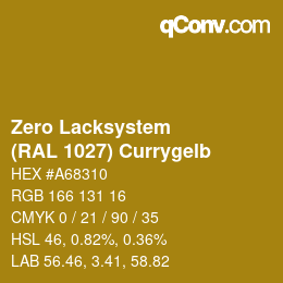 Farbcode: Zero Lacksystem - (RAL 1027) Currygelb | qconv.com