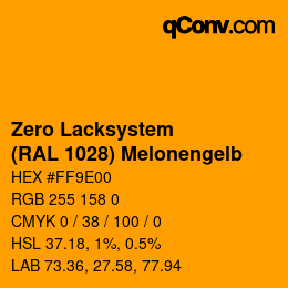 Farbcode: Zero Lacksystem - (RAL 1028) Melonengelb | qconv.com