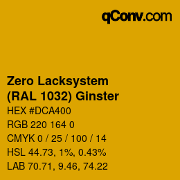 カラーコード: Zero Lacksystem - (RAL 1032) Ginster | qconv.com