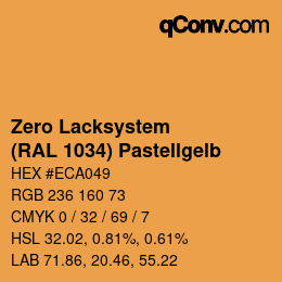 カラーコード: Zero Lacksystem - (RAL 1034) Pastellgelb | qconv.com