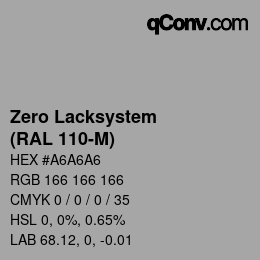 Color code: Zero Lacksystem - (RAL 110-M) | qconv.com