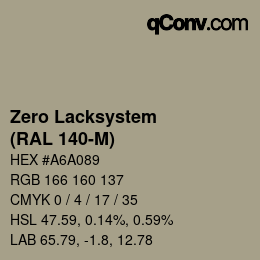 Color code: Zero Lacksystem - (RAL 140-M) | qconv.com