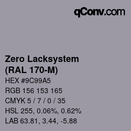 Color code: Zero Lacksystem - (RAL 170-M) | qconv.com