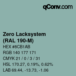 Farbcode: Zero Lacksystem - (RAL 190-M) | qconv.com