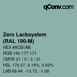 Code couleur: Zero Lacksystem - (RAL 190-M) | qconv.com