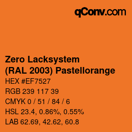Farbcode: Zero Lacksystem - (RAL 2003) Pastellorange | qconv.com