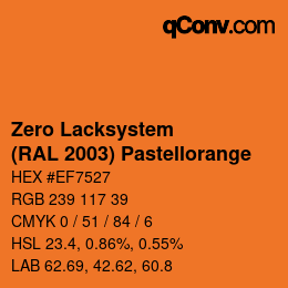 カラーコード: Zero Lacksystem - (RAL 2003) Pastellorange | qconv.com