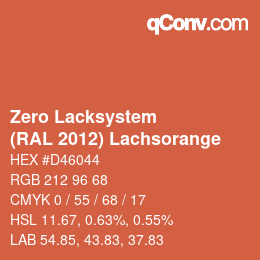 カラーコード: Zero Lacksystem - (RAL 2012) Lachsorange | qconv.com
