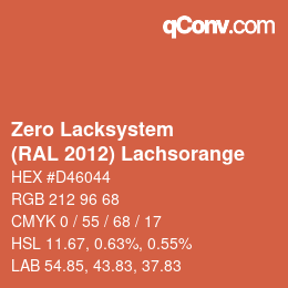 カラーコード: Zero Lacksystem - (RAL 2012) Lachsorange | qconv.com